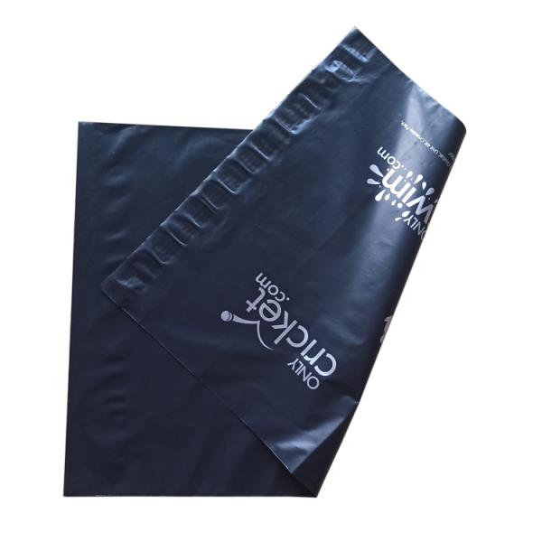 13x17in 2.5mil black silver poly mailbags Poly shipping mailers custom printed plastic bags