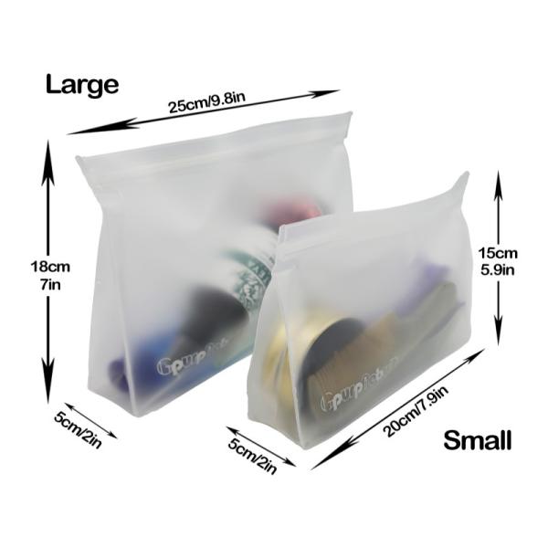 Toiletry bags, Soft Plastic Travel Makeup Cosmetic Bags, Zipper Closure Design, Waterproof Portable Carry on Bags