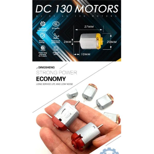 130 Electronic DC Motor 3V 6V High Speed Motor / Small DC Motor For Toys