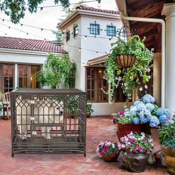 Modern Style Pet Dogs Cage Heavy Duty Steel Dog Kennel for Medium to Large Size