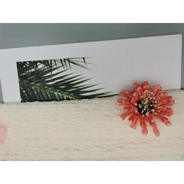 Шнурок пузыря связал ткань цвета слоновой кости простирания Crinkle