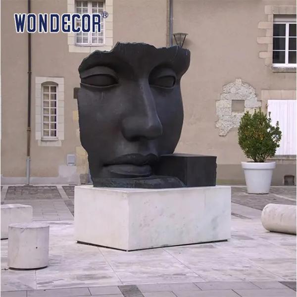 Estátua de bronze personalizada cara exterior do sumário da decoração do jardim da grande