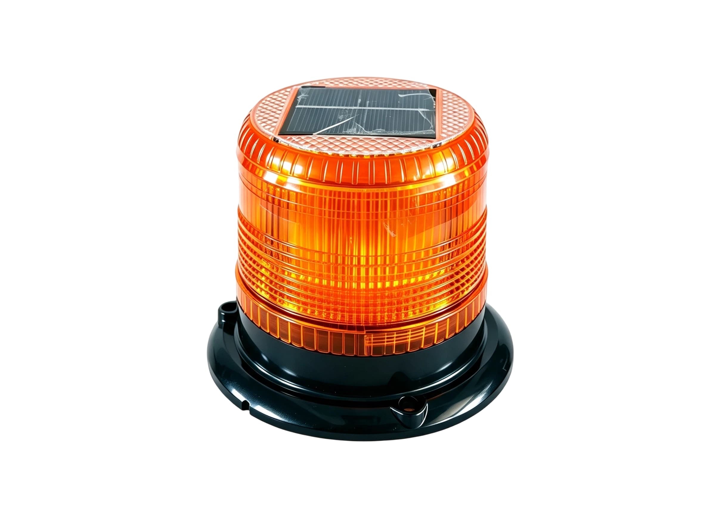 Amber Lens Strobe Solar Wireless Beacon Light for Road Construction Vehicle