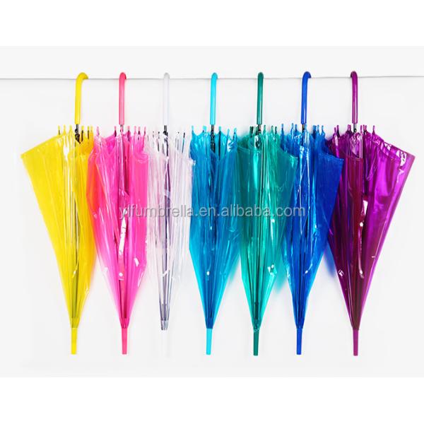 23inch 8K Paris Transparent Clear Umbrella for Raining Transparent Plastic J Handle