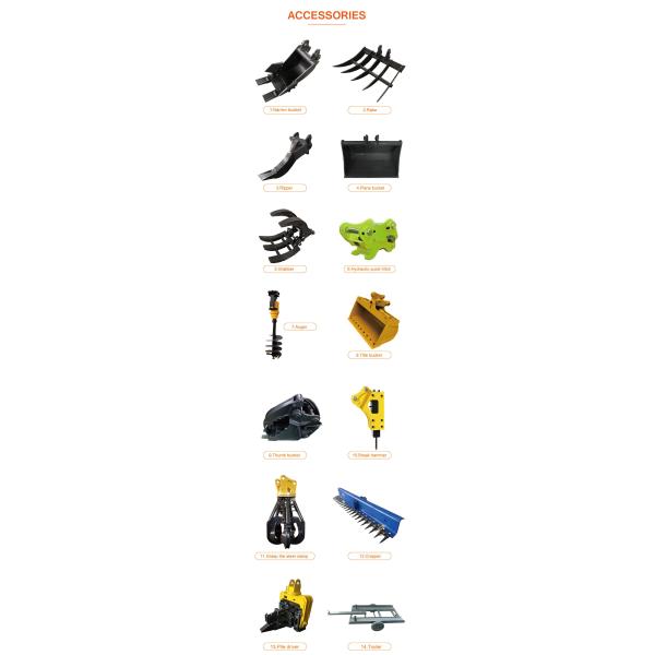 Многофункциональные аксессуары экскаватора с много типами и моделей