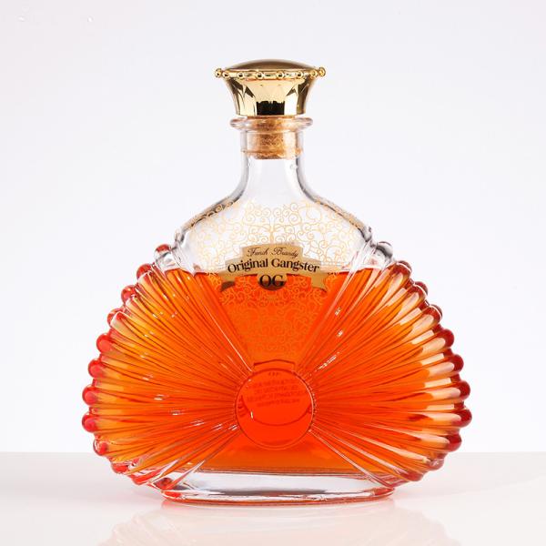 Material do colarinho Garrafa de vidro 500ml 700ml Whisky Brandy para as exigências específicas dos clientes