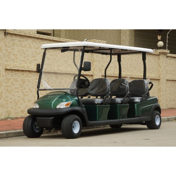 6-Seat Electric Golf Cart Aluminum Body Custom Color with 48V Lithium/Lead Acid Battery Strong Climbing Ability