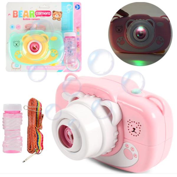 Cartoon CE Water Sprinkler Toys , MSDS 360 Tilt Bubble Blowing Camera