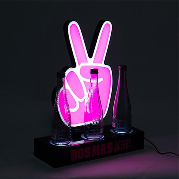 Unique Design LED Bottle Glorifier Display Stand Beer Bottle Display Rack