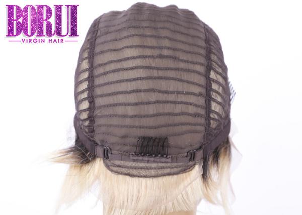 Human Hair Colored Bob Wigs 613 Blonde Short Pixie Cut Wig Peruvian Fashion