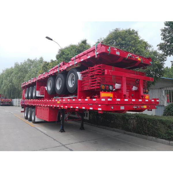 FUWA or BPW Axle Truck Trailer CIMC HUAJUN Fence Flatbed Semi Trailer with Design