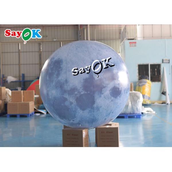 6.6ft Led Inflatable Moon Balloon For Outdoor Yard Exhibition