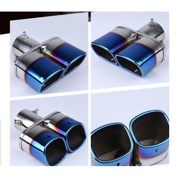 PUERXIN Car Modification Accessories Burnt 19cm Stainless Steel Exhaust Pipe