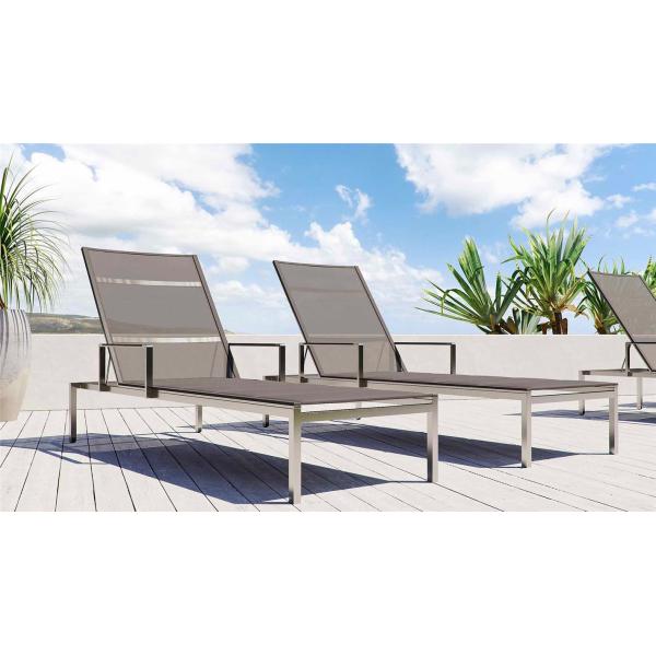 Outdoor Sun Lounger Patio Pool Chair Aluminum Material Poolside Furniture Beach Lounger chair
