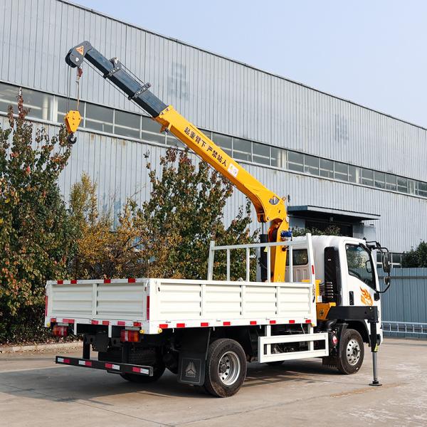 homan 4 ton telescopic boom truck mounted crane for sale