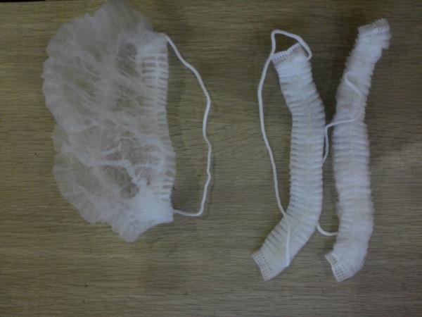 White Food Industry Men 18'' 10gsm Disposable Beard Cover