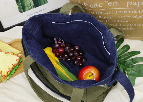 Single Shoulder Double Face Usage Canvas Messenger Tote For Adult