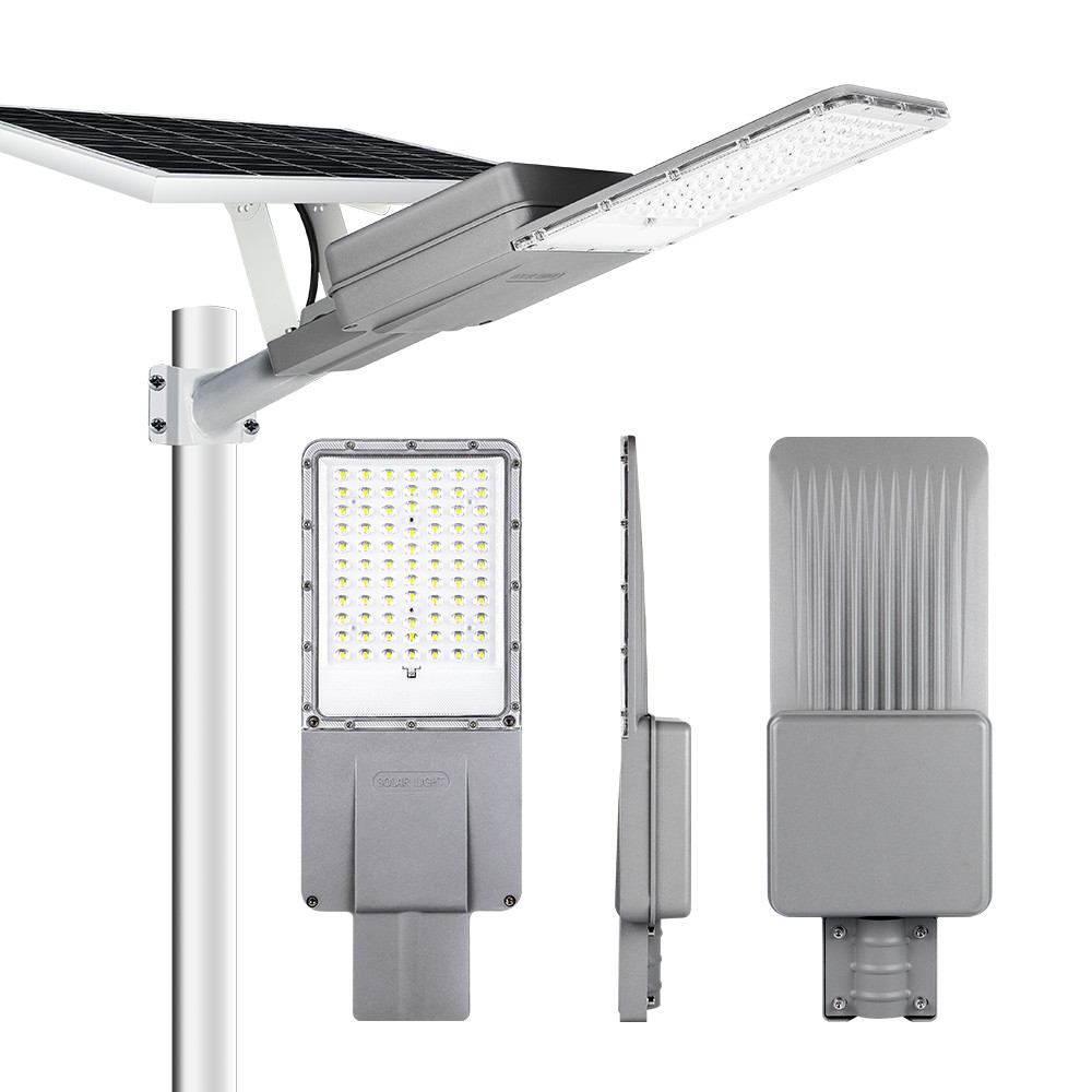 Алюминиевым отделенный дизайном уличный фонарь DC 100W 200W 300W 400W IP66 датчика движения солнечный приведенный в действие на открытом воздухе привел уличный свет