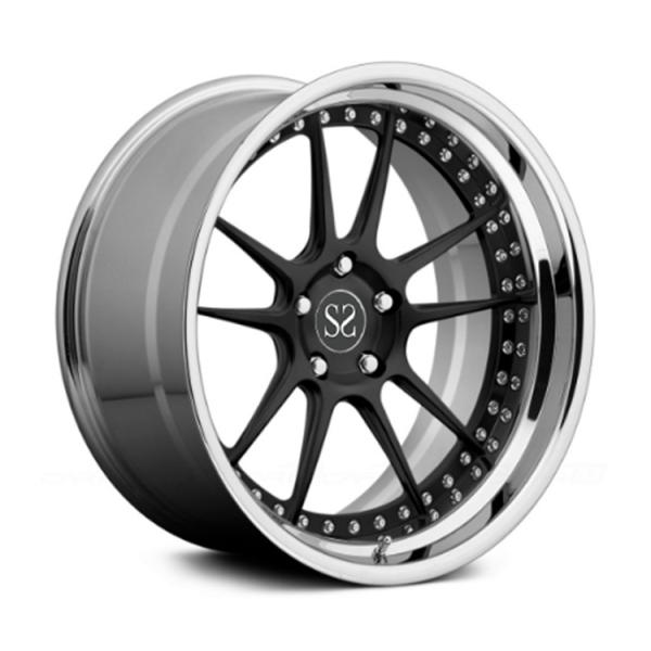 Silver Black Gun Metal Forged 2 Piece Wheels 23 24 Inch Polished Barrel Lip Rims