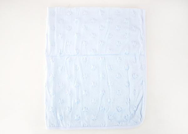 Custom Made 100 Polyester Baby Blanket , Knitted Flannel Baby Girl Pram Blanket