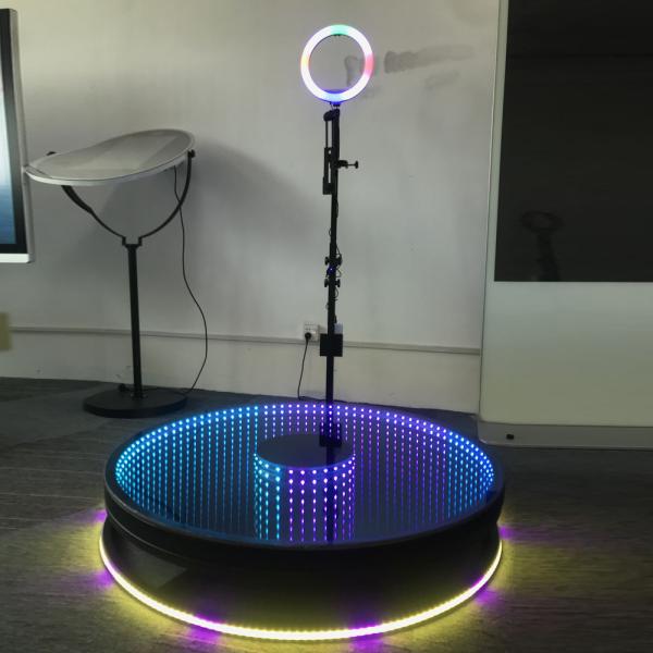 27 Inch 32 Inch LED 360 Photo Booth Automatic Spin Portable For Nightclub