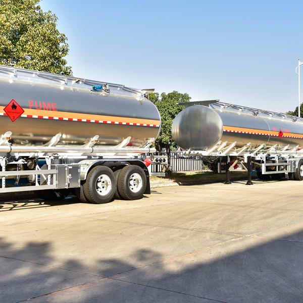 Stainless Steel 2 Axles Liquid Storage Semi Trailer Large Fuel Tank Trailer 29800Kg Loading Capacity