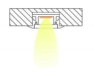 6063 T3-T8 Aluminum Alloy Recessed LED Profile with Anodized Surface and Customized Length for Floor Lighting
