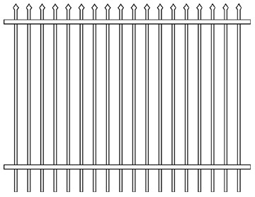 Industrial Steel Security Crimped Spear Fencing Panels