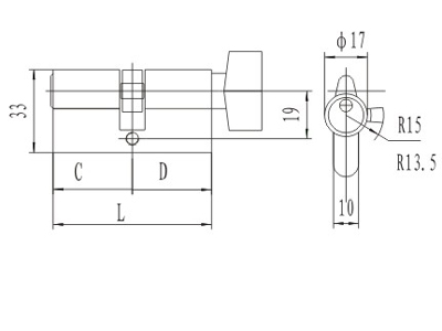 PB CP AB SN Finish Euro Profile Lock Door 55mm Brass Euro Cylinder