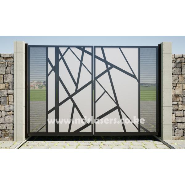 Жилые алюминиевые наружные ворота анодирующие нетоксичные алюминиевые электрические ворота
