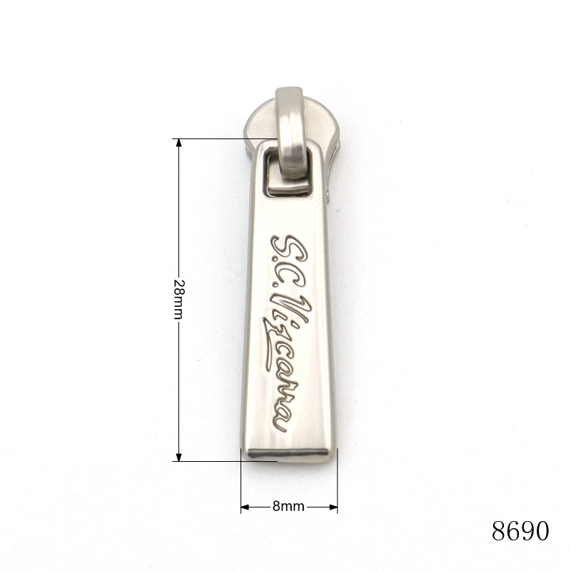 Custom Metal Zipper Pull Silver Gold Pink Gunmetal Zipper Pull For Jacket