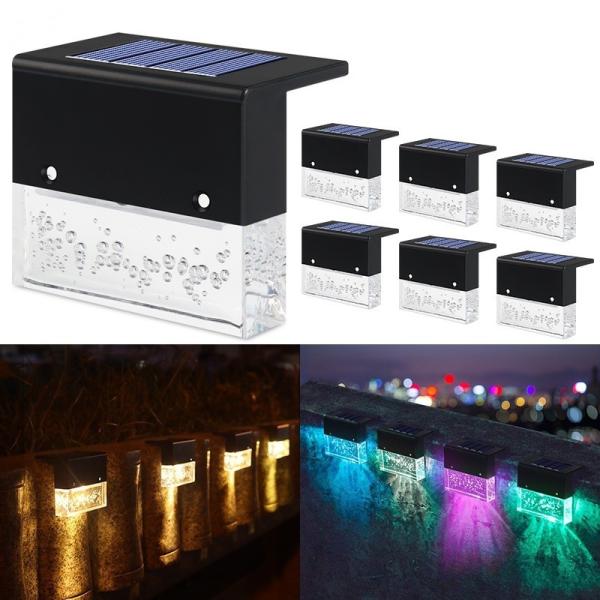 Lâmpada de parede solar exterior do diodo emissor de luz do controle 1.2V claro, lâmpada solar IP55 3500K de Lights Solar Step da cerca