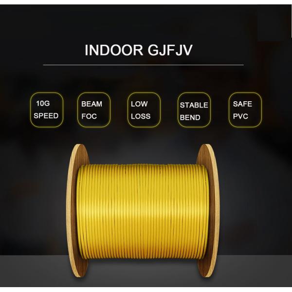 Крытая оболочка желтого цвета кабеля оптического волокна ЛСЗХ аксессуаров ГДЖФДЖВ оптического волокна распределения