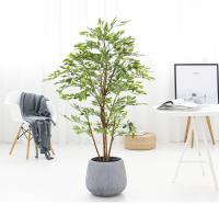 Decoração em pasta falsificada simulada das mobílias para a casa da planta da aterrissagem do ficus da árvore