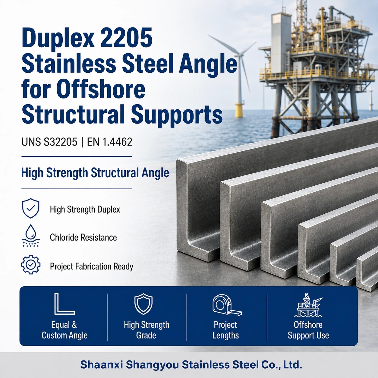 Duplex 2205 Stainless Steel Angle for Offshore Structural Supports