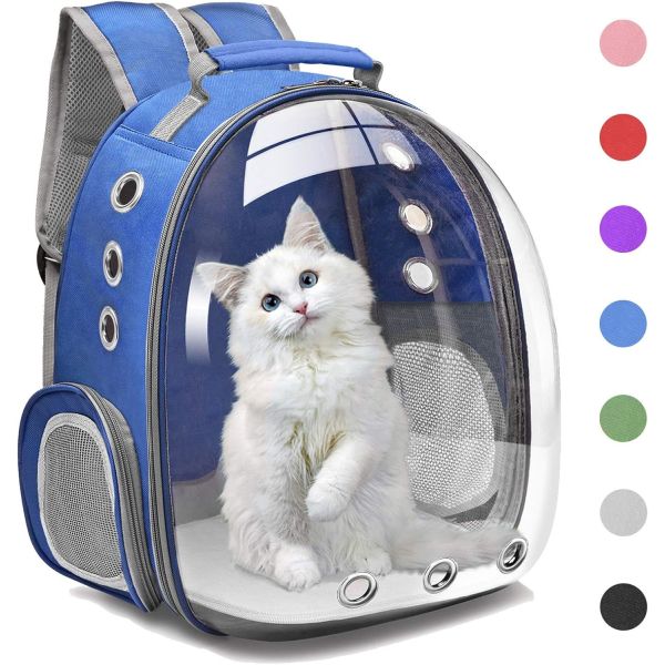 Bubble Carrying Bag for Small Medium dogs Cats, Space Capsule Pet Hiking backpack, Airline Approved Travel carrier - Grey