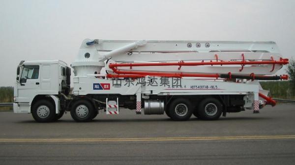 Euro 3 37m Truck Mounted Concrete Pump With Placing Boom CCC Standard