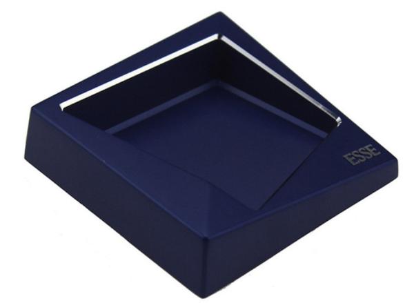 Customizable Creative Geometry Design Portable Process Die Casting Aluminum Plating Blue Metal Pocket Ashtray