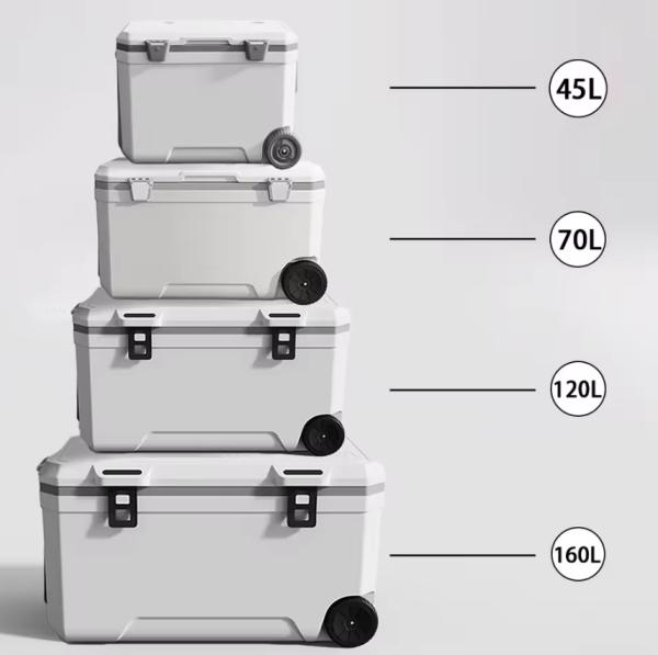 120L Rotomolded Ice Cooler Box with Wheels 48h Cold Storage