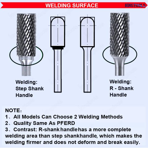 1/8 Shank Tungsten Carbide Burr Bits with Total Length 38-81mm Head Diameter 3-25 Mm