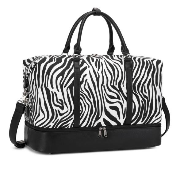 Women'S Travel Bag Striped Travel Bag Yoga Dry Wet Separation Bag Travel Bag