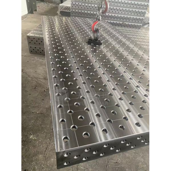 Modular D28 welding fixture table compatible with all major brand clamping tool systems