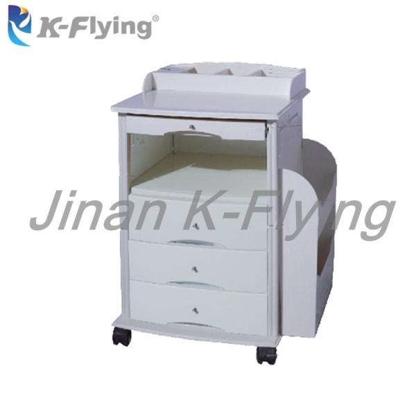 ABS Movable Hospital Tools And Equipments Hospital Bedside Table Overbed Cabinet