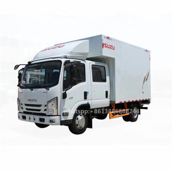 ISUZU Double Row Small Cargo Truck Diesel Cargo Van 5 Speed Transmission
