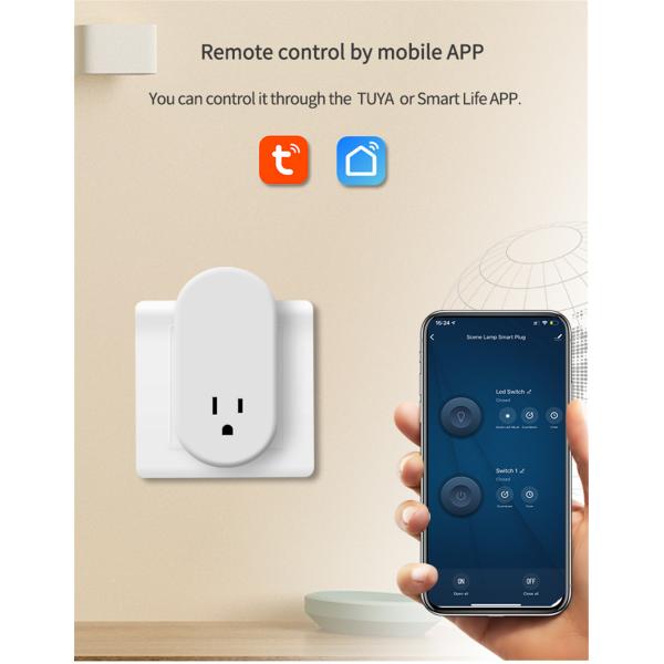 GDKES Wi-Fi 16A US Smart Plug with Dimmable Night Light