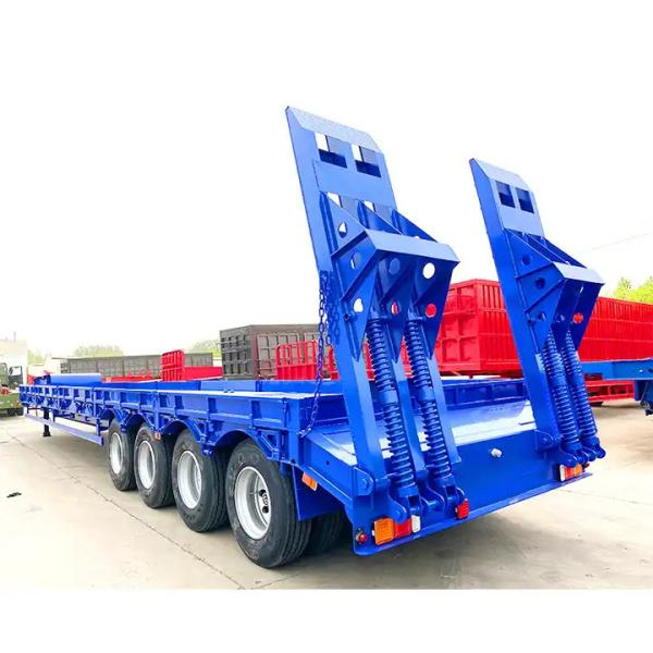 4 Axle Lowbed Semi Trailer Truck 120ton Super-Wide Gooseneck Trailer