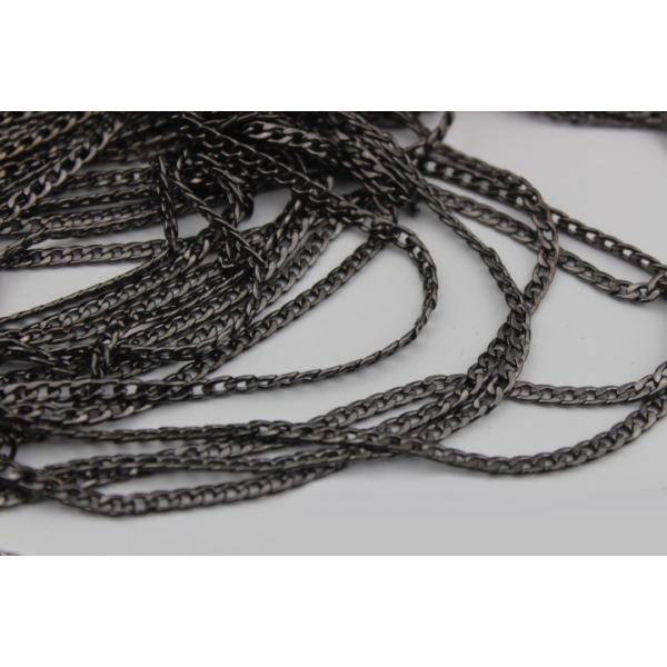 Cheaper iron material 3 mm width gold adjustable metal bag accessories metal chain for handbags