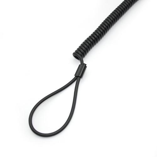 Black Kevlar Pistol Retention Lanyard 4.0 / 5.0MM Diametre Fall Protection