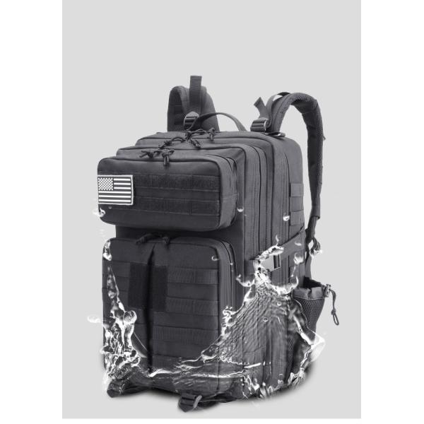 покрытие PU сумки водоустойчивое 1000D Cordura рюкзака армии черноты 45L