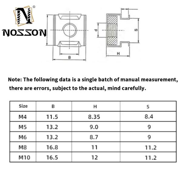 Metric Measurement System Polished 304 Stainless Steel Cabinet Floating Nut for Improved Functionality in General Industry